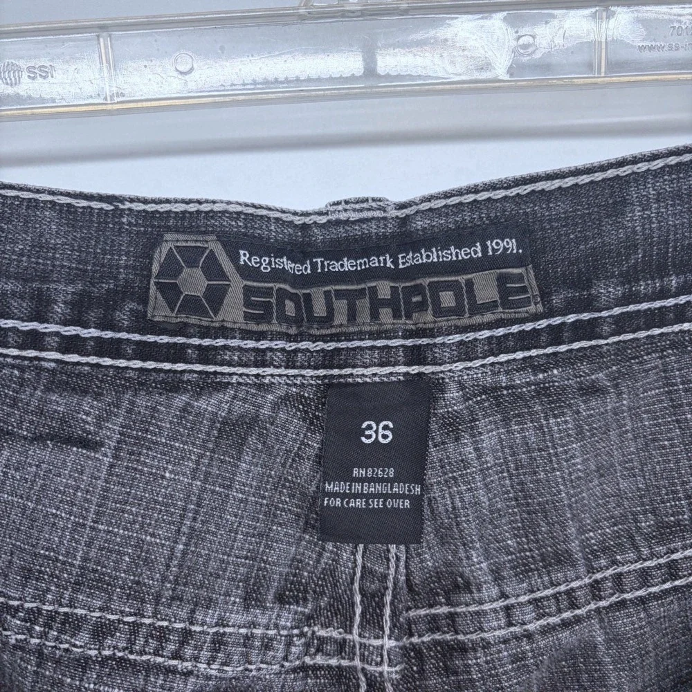 Vintage Southpole Black Baggy Jeans Size 36‎ Mens Brown Tab Faded Y2K Skater